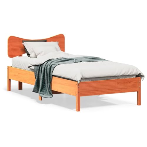 Qnhdfrt Massivholzbett Kiefer 90x200 cm mit Kopfteil und Sperrholzlatten Rustikales Design für Erholsamen Schlaf Gästebett oder Jugendbett Qnhdfrt Massivholzbett Kiefer 90x200 cm mit Kopfteil und Sperrholzlatten Rustikales Design für Erholsamen Schlaf Gästebett oder Jugendbett von Qnhdfrt