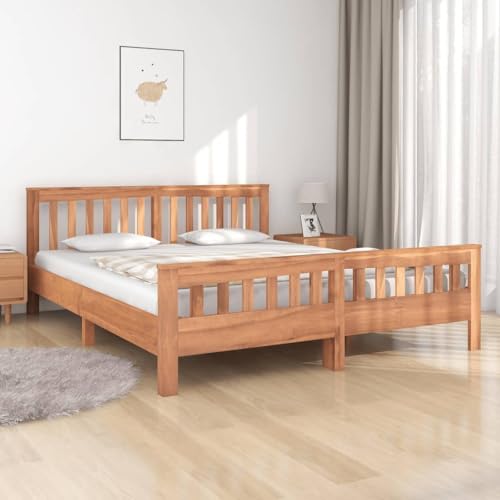 Qnhdfrt Massivholzbett Teak 160x200 cm | Bettrahmen aus Teakholz | Robustes Doppelbett mit Modernem Design & hoher Stabilität für Schlafzimmer und Gästezimmer Qnhdfrt Massivholzbett Teak 160x200 cm | Bettrahmen aus Teakholz | Robustes Doppelbett mit Modernem Design & hoher Stabilität für Schlafzimmer und Gästezimmer von Qnhdfrt