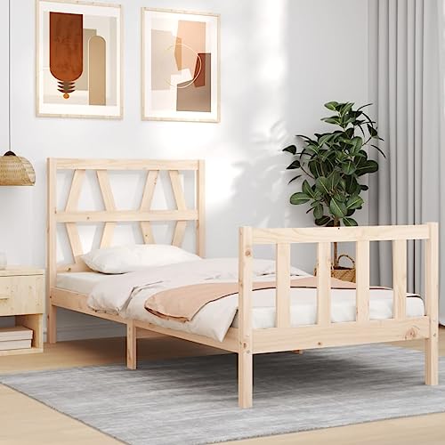 Qnhdfrt Massivholzbett aus Kiefer 100x200 cm Bettgestell mit Kopfteil und Fußteil Robustes Design für Erholsamen Schlaf Gästebett oder Jugendbett Qnhdfrt Massivholzbett aus Kiefer 100x200 cm Bettgestell mit Kopfteil und Fußteil Robustes Design für Erholsamen Schlaf Gästebett oder Jugendbett von Qnhdfrt