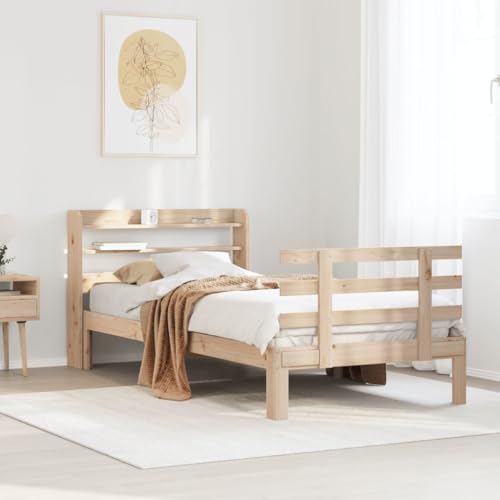 Qnhdfrt Massivholzbett aus Kiefer 100x200 cm Bettgestell mit Kopfteil und Stauraum Robustes Design für Erholsamen Schlaf Gästebett oder Jugendbett Qnhdfrt Massivholzbett aus Kiefer 100x200 cm Bettgestell mit Kopfteil und Stauraum Robustes Design für Erholsamen Schlaf Gästebett oder Jugendbett von Qnhdfrt