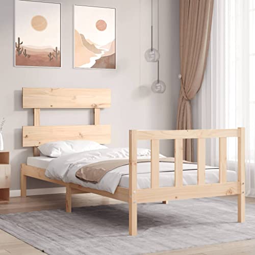 Qnhdfrt Massivholzbett aus Kiefer 195.5 x 80.5 x 81 cm Robustes Bettgestell mit Kopfteil und Fußteil für erholsamen Schlaf Geeignet als Single Bed Jugendbett oder Gästebett Qnhdfrt Massivholzbett aus Kiefer 195.5 x 80.5 x 81 cm Robustes Bettgestell mit Kopfteil und Fußteil für erholsamen Schlaf Geeignet als Single Bed Jugendbett oder Gästebett von Qnhdfrt
