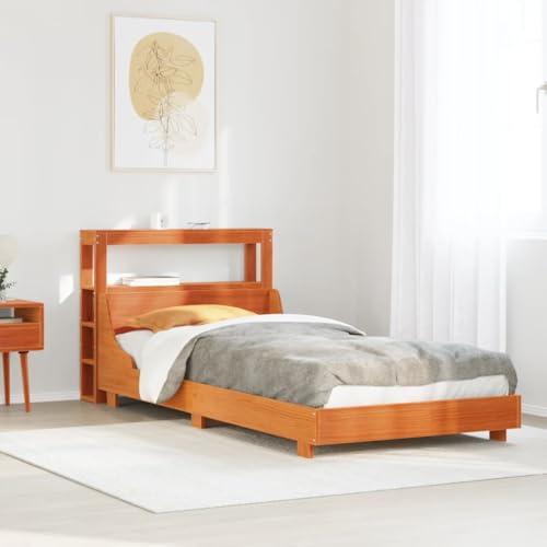 Qnhdfrt Massivholzbett aus Kiefer 75x190 cm mit Lattenrost und Kopfteil Stauraum Rustikales Design für erholsamen Schlaf Gästebett oder Jugendbett Qnhdfrt Massivholzbett aus Kiefer 75x190 cm mit Lattenrost und Kopfteil Stauraum Rustikales Design für erholsamen Schlaf Gästebett oder Jugendbett von Qnhdfrt