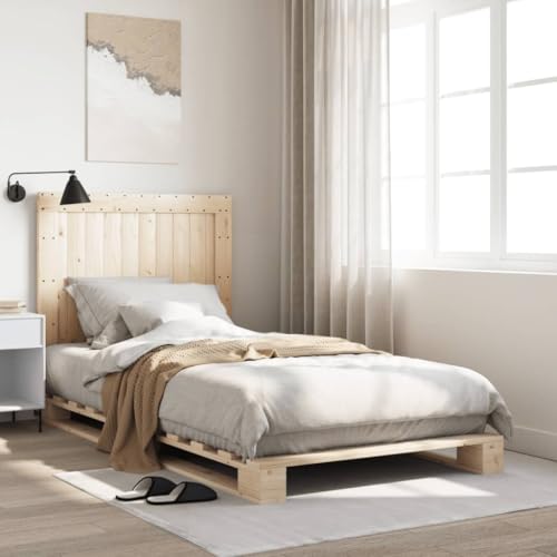 Qnhdfrt Massivholzbett aus Kiefer mit Kopfteil 100x200 cm Robustes Bettgestell mit Lattenrost für erholsamen Schlaf und stilvolles Schlafzimmerdesign Qnhdfrt Massivholzbett aus Kiefer mit Kopfteil 100x200 cm Robustes Bettgestell mit Lattenrost für erholsamen Schlaf und stilvolles Schlafzimmerdesign von Qnhdfrt