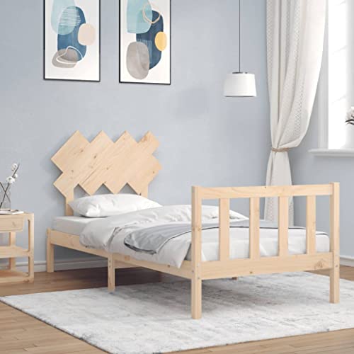 Qnhdfrt Massivholzbett aus Kiefer mit Kopfteil und Fußteil 90x190 cm Langlebiges Bettgestell für Erholsamen Schlaf Einzelbett mit Sperrholzlatten Rustikales Design Qnhdfrt Massivholzbett aus Kiefer mit Kopfteil und Fußteil 90x190 cm Langlebiges Bettgestell für Erholsamen Schlaf Einzelbett mit Sperrholzlatten Rustikales Design von Qnhdfrt
