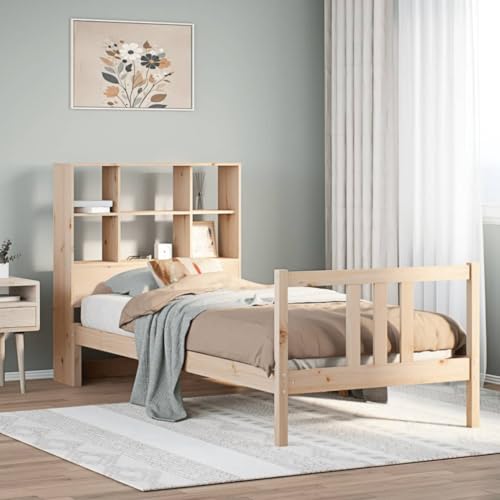 Qnhdfrt Massivholzbett mit Bücherregal 90x190 cm Kiefernholz Lattenrost Stauraum für Kinderzimmer Jugendbett Robust & Langlebig Qnhdfrt Massivholzbett mit Bücherregal 90x190 cm Kiefernholz Lattenrost Stauraum für Kinderzimmer Jugendbett Robust & Langlebig von Qnhdfrt
