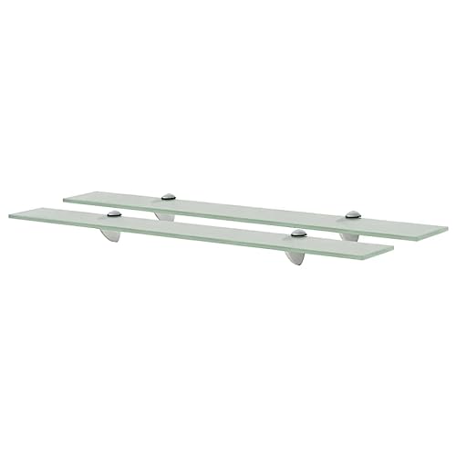 Qnhdfrt Matt Glas Schweberegale 2 STK. 70x20 cm 8 mm Wandregal mit Zink-Klemmbügeln für Dekoration in Bad Wohnzimmer Schlafzimmer Qnhdfrt Matt Glas Schweberegale 2 STK. 70x20 cm 8 mm Wandregal mit Zink-Klemmbügeln für Dekoration in Bad Wohnzimmer Schlafzimmer von Qnhdfrt