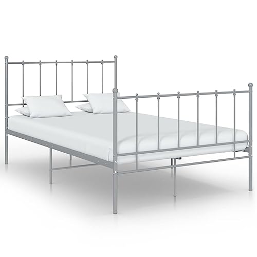 Qnhdfrt Metall Bettgestell Grau 120x200 cm Doppelbett mit Stabilen Latten Robustes Pulverbeschichtetes Design für Schlafzimmer und Gästezimmer Qnhdfrt Metall Bettgestell Grau 120x200 cm Doppelbett mit Stabilen Latten Robustes Pulverbeschichtetes Design für Schlafzimmer und Gästezimmer von Qnhdfrt