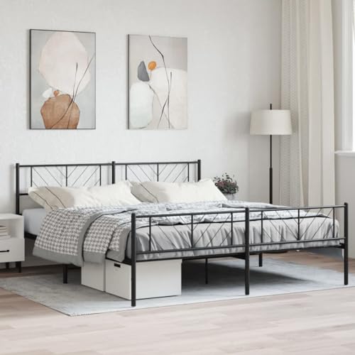 Qnhdfrt Metall Bettgestell Schwarz 200x 200 cm mit Robustem Stahlrahmen und Lattenrost für Schlafzimmer Gästebett oder Heimbett Qnhdfrt Metall Bettgestell Schwarz 200x 200 cm mit Robustem Stahlrahmen und Lattenrost für Schlafzimmer Gästebett oder Heimbett von Qnhdfrt