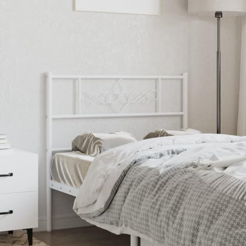 Qnhdfrt Metall Kopfteil Weiß 112 x 90 cm Modernes Design Robuste Stahl-Konstruktion Gute Rückenlehne für Bettgestell 107 cm Matratzenbreite Schlafzimmer Qnhdfrt Metall Kopfteil Weiß 112 x 90 cm Modernes Design Robuste Stahl-Konstruktion Gute Rückenlehne für Bettgestell 107 cm Matratzenbreite Schlafzimmer von Qnhdfrt