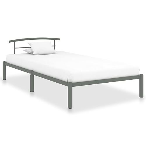Qnhdfrt Metallbettgestell Grau 90x200 cm Elegantes Design mit Robustem Metallrahmen und Bequemen Metalllatten Einfache Montage für Schlafzimmer Gästebett und Jugendzimmer Qnhdfrt Metallbettgestell Grau 90x200 cm Elegantes Design mit Robustem Metallrahmen und Bequemen Metalllatten Einfache Montage für Schlafzimmer Gästebett und Jugendzimmer von Qnhdfrt