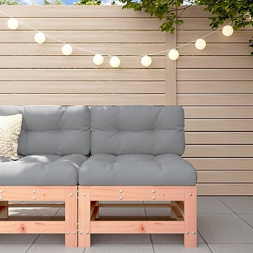 Qnhdfrt Mittelsofa aus massiver Douglasie mit grauen Kissen – Robuster Outdoor-Sofa für Garten, Terrasse und Balkon Qnhdfrt Mittelsofa aus massiver Douglasie mit grauen Kissen – Robuster Outdoor-Sofa für Garten, Terrasse und Balkon von Qnhdfrt