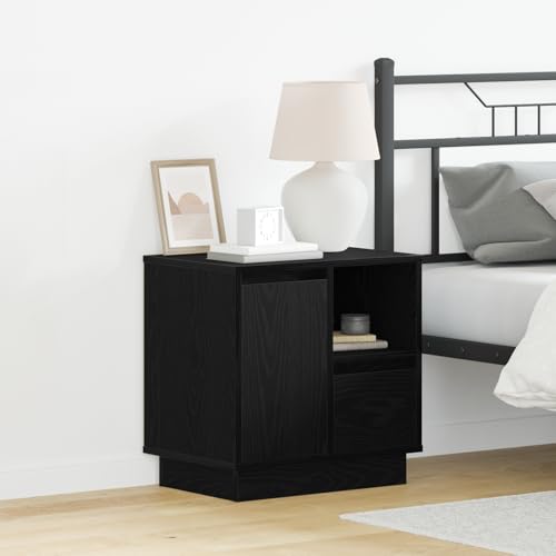Qnhdfrt Moderne LED Nachttische Schwarz Eiche 2 Stück 50x34,5x50 cm mit USB-Anschluss und Schublade für Schlafzimmer Kommode Beistelltisch Qnhdfrt Moderne LED Nachttische Schwarz Eiche 2 Stück 50x34,5x50 cm mit USB-Anschluss und Schublade für Schlafzimmer Kommode Beistelltisch von Qnhdfrt
