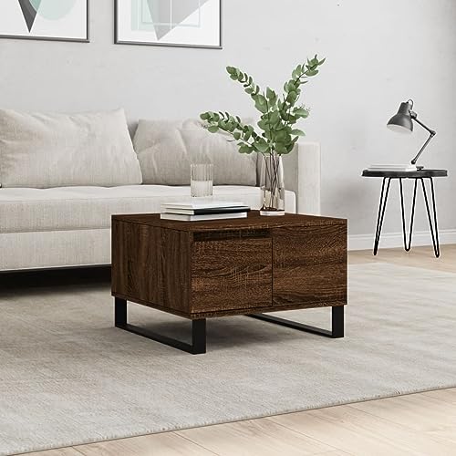 Qnhdfrt Moderner Couchtisch mit Schublade Braun Eichen-Optik Holzwerkstoff Metallbeine 55x55x36,5 cm Beistelltisch für Wohnzimmer Couch Qnhdfrt Moderner Couchtisch mit Schublade Braun Eichen-Optik Holzwerkstoff Metallbeine 55x55x36,5 cm Beistelltisch für Wohnzimmer Couch von Qnhdfrt
