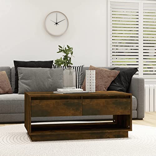 Qnhdfrt Moderner Couchtisch mit Schublade Räuchereiche 102,5x55x44 cm Holzwerkstoff Robust und Stabil für Wohnzimmer Beistelltisch Qnhdfrt Moderner Couchtisch mit Schublade Räuchereiche 102,5x55x44 cm Holzwerkstoff Robust und Stabil für Wohnzimmer Beistelltisch von Qnhdfrt
