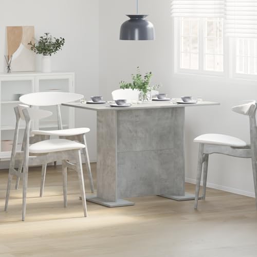 Qnhdfrt Moderner Esstisch Grau 100x60x75 cm Rechteckig aus Holzwerkstoff für Esszimmer Küche Kleiner Esstisch mit Mattem Finish und Stabiler Bauweise von Qnhdfrt
