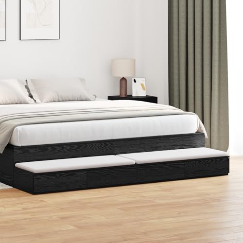 Qnhdfrt Moderner Nachttisch mit 4 Schubladen Schwarz aus Holzwerkstoff Schmal 36,5 cm Kommode für Schlafzimmer Wohnzimmer Büro 200x36,5x16,5 cm Qnhdfrt Moderner Nachttisch mit 4 Schubladen Schwarz aus Holzwerkstoff Schmal 36,5 cm Kommode für Schlafzimmer Wohnzimmer Büro 200x36,5x16,5 cm von Qnhdfrt