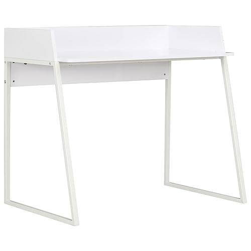 Qnhdfrt Moderner Schreibtisch Weiß 90x60x88 cm mit Erhöhter Rückwand und U-förmigen Beinen für Büro Homeoffice Gaming und Studium Qnhdfrt Moderner Schreibtisch Weiß 90x60x88 cm mit Erhöhter Rückwand und U-förmigen Beinen für Büro Homeoffice Gaming und Studium von Qnhdfrt