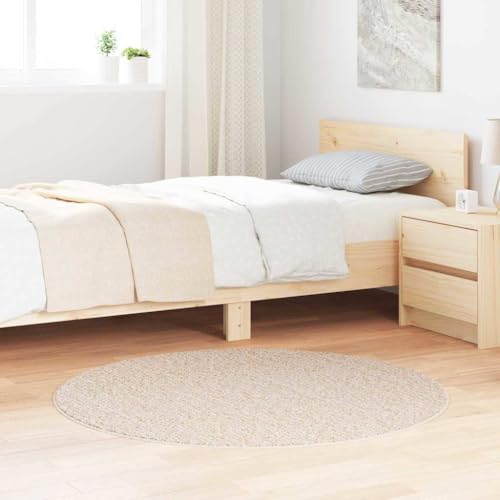 Qnhdfrt Moderner runder Teppich aus weichem Polyester in Creme Ø120 cm, rutschfeste Unterlage für Wohnzimmer und Schlafzimmer Qnhdfrt Moderner runder Teppich aus weichem Polyester in Creme Ø120 cm, rutschfeste Unterlage für Wohnzimmer und Schlafzimmer von Qnhdfrt