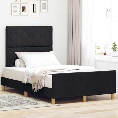 Qnhdfrt Modernes Bettgestell Schwarz 120x200 cm aus Massivholz mit Diamantblock Design Robuste Bauweise bis 200 kg Tragkraft für Schlafzimmer Qnhdfrt Modernes Bettgestell Schwarz 120x200 cm aus Massivholz mit Diamantblock Design Robuste Bauweise bis 200 kg Tragkraft für Schlafzimmer von Qnhdfrt