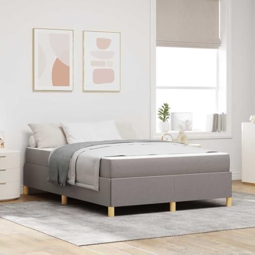 Qnhdfrt Modernes Bettgestell mit Stauraum 160 x 200 cm in Taupe und Weiß Stoffbezug Minimalistisches Design für Schlafzimmer Gästebett und Heimbett Qnhdfrt Modernes Bettgestell mit Stauraum 160 x 200 cm in Taupe und Weiß Stoffbezug Minimalistisches Design für Schlafzimmer Gästebett und Heimbett von Qnhdfrt