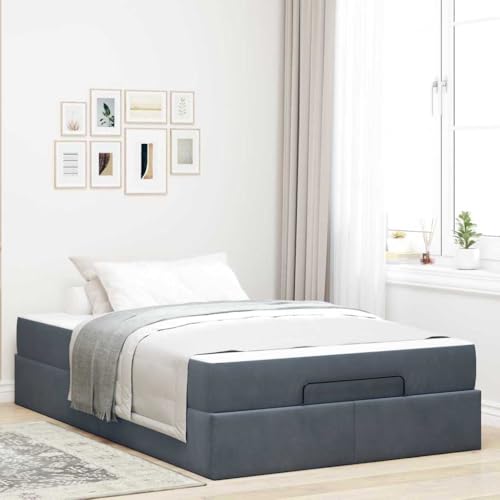 Qnhdfrt Modernes Bettgestell mit Stauraum in Dunkelgrau 120 x 200 cm Samtstoff Bezug Inklusive Matratze und Schublade für Schlafzimmer und Gästezimmer Qnhdfrt Modernes Bettgestell mit Stauraum in Dunkelgrau 120 x 200 cm Samtstoff Bezug Inklusive Matratze und Schublade für Schlafzimmer und Gästezimmer von Qnhdfrt