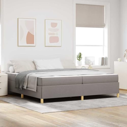 Qnhdfrt Modernes Bettgestell mit Stauraum in Taupe und Weiß 200 x 200 cm Stoff Bezug Robustes Design für Schlafzimmer Gästebett und Doppelbett Qnhdfrt Modernes Bettgestell mit Stauraum in Taupe und Weiß 200 x 200 cm Stoff Bezug Robustes Design für Schlafzimmer Gästebett und Doppelbett von Qnhdfrt