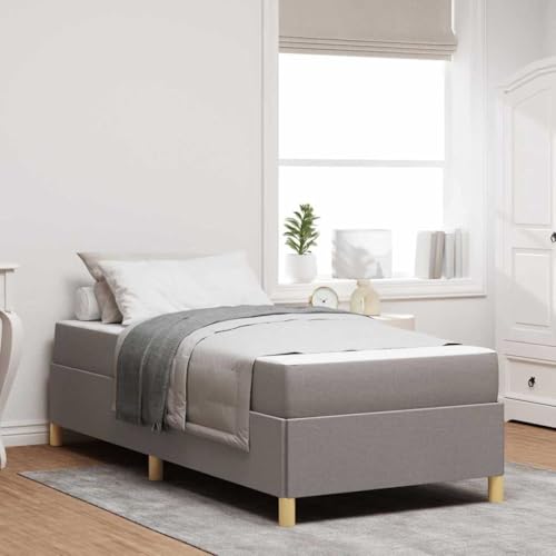 Qnhdfrt Modernes Bettgestell mit Stauraum in Taupe & Weiß 90 x 190 cm Stoffbezogen Minimalistisches Design für Schlafzimmer Gästebett und Jugendzimmer Qnhdfrt Modernes Bettgestell mit Stauraum in Taupe & Weiß 90 x 190 cm Stoffbezogen Minimalistisches Design für Schlafzimmer Gästebett und Jugendzimmer von Qnhdfrt