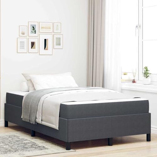 Qnhdfrt Modernes Bettgestell mit hochdichter Schaummatratze 120 x 200 cm Dunkelgrau Cordstoff Robuste Holzstruktur & Minimalistisches Design für Schlafzimmer und Gästezimmer Qnhdfrt Modernes Bettgestell mit hochdichter Schaummatratze 120 x 200 cm Dunkelgrau Cordstoff Robuste Holzstruktur & Minimalistisches Design für Schlafzimmer und Gästezimmer von Qnhdfrt