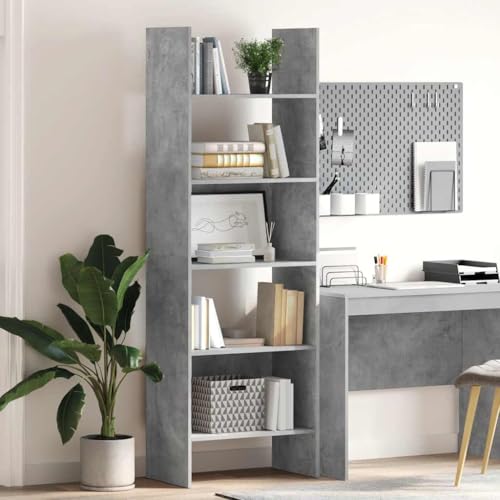 Qnhdfrt Modernes Bücherregal Betongrau aus Holzwerkstoff 60x35x180 cm Schmaler Hochschrank mit 5 Fächern für Bücher und Dekoration im Wohnzimmer oder Büro Qnhdfrt Modernes Bücherregal Betongrau aus Holzwerkstoff 60x35x180 cm Schmaler Hochschrank mit 5 Fächern für Bücher und Dekoration im Wohnzimmer oder Büro von Qnhdfrt