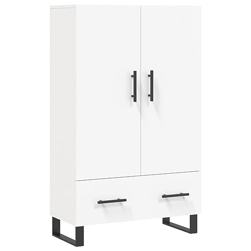 Qnhdfrt Modernes Highboard Weiß 69,5x31x115 cm aus Holzwerkstoff mit Metallbeinen Großer Stauraum Praktisches Design für Wohnzimmer Küche Flur Qnhdfrt Modernes Highboard Weiß 69,5x31x115 cm aus Holzwerkstoff mit Metallbeinen Großer Stauraum Praktisches Design für Wohnzimmer Küche Flur von Qnhdfrt