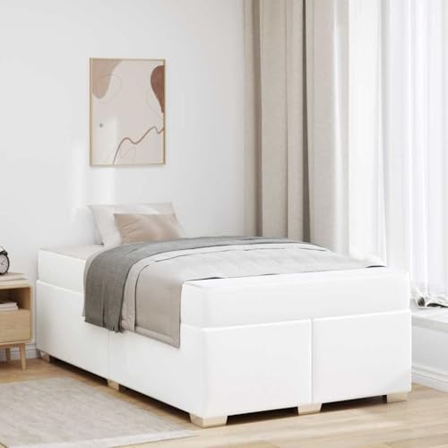 Qnhdfrt Modernes Kunstleder Bettgestell mit Matratze 120 x 200 cm Weiß Elegantes Design & Hochdichte Schaummatratze für Schlafzimmer Jugendzimmer Gästebett Qnhdfrt Modernes Kunstleder Bettgestell mit Matratze 120 x 200 cm Weiß Elegantes Design & Hochdichte Schaummatratze für Schlafzimmer Jugendzimmer Gästebett von Qnhdfrt