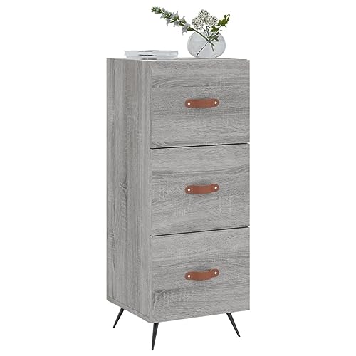Qnhdfrt Modernes Sideboard Grau Sonoma 34,5x34x90 cm aus Holzwerkstoff mit Metallbeinen und 3 Schubladen – Robustes Design für Wohnzimmer Flur oder Küche als Stauraum Lösung Qnhdfrt Modernes Sideboard Grau Sonoma 34,5x34x90 cm aus Holzwerkstoff mit Metallbeinen und 3 Schubladen – Robustes Design für Wohnzimmer Flur oder Küche als Stauraum Lösung von Qnhdfrt