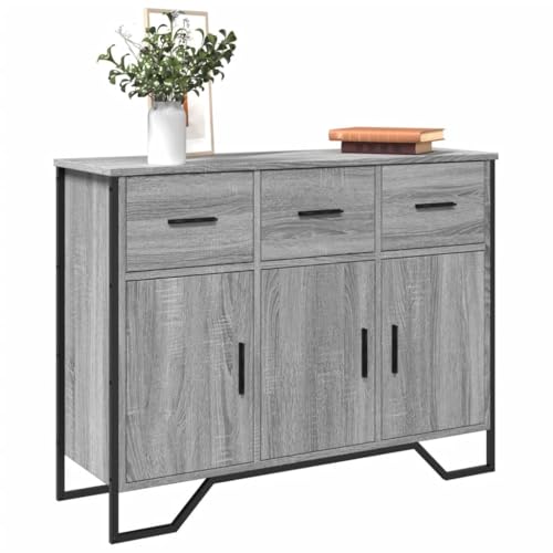 Qnhdfrt Modernes Sideboard Grau Sonoma 97x32,5x74,5 cm Holzwerkstoff mit Metallbeinen für Wohnzimmer Flur Esszimmer Qnhdfrt Modernes Sideboard Grau Sonoma 97x32,5x74,5 cm Holzwerkstoff mit Metallbeinen für Wohnzimmer Flur Esszimmer von Qnhdfrt