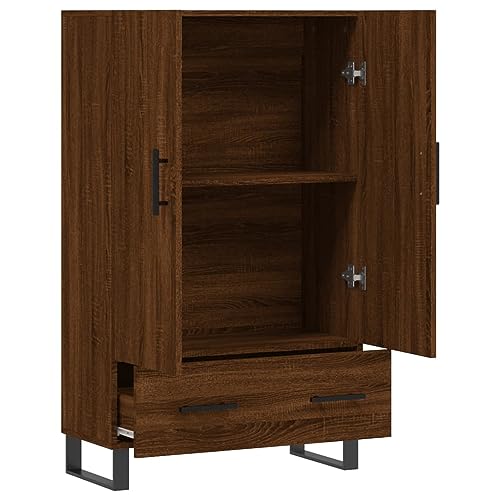 Qnhdfrt Modernes Sideboard Highboard Schrank Braun Eichen-Optik 69.5x31x115 cm Mit Metallbeinen Großer Stauraum Möbel Für Wohnzimmer Flur Qnhdfrt Modernes Sideboard Highboard Schrank Braun Eichen-Optik 69.5x31x115 cm Mit Metallbeinen Großer Stauraum Möbel Für Wohnzimmer Flur von Qnhdfrt