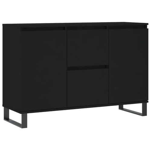 Qnhdfrt Modernes Sideboard Schwarz Holzwerkstoff mit Eisenbeinen 104x35x70 cm Reichlich Stauraum für Wohnzimmer Küche Flur Beistellschrank Qnhdfrt Modernes Sideboard Schwarz Holzwerkstoff mit Eisenbeinen 104x35x70 cm Reichlich Stauraum für Wohnzimmer Küche Flur Beistellschrank von Qnhdfrt
