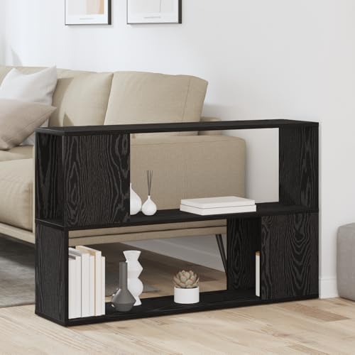 Qnhdfrt Modernes TV Bücherregal Schwarz Eiche 100x24x63 cm Holzwerkstoff Regal mit Matt Oberfläche und 2 Regalböden für Wohnzimmer Stauraum Qnhdfrt Modernes TV Bücherregal Schwarz Eiche 100x24x63 cm Holzwerkstoff Regal mit Matt Oberfläche und 2 Regalböden für Wohnzimmer Stauraum von Qnhdfrt