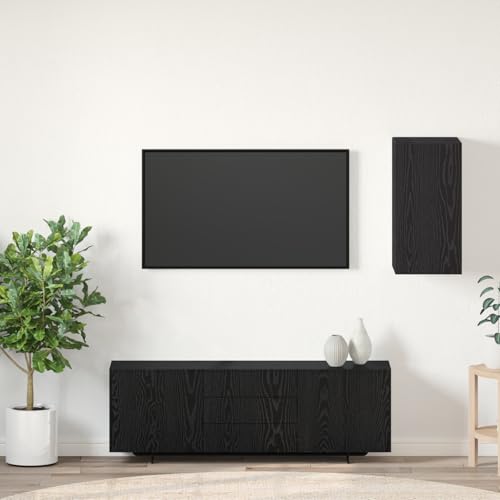 Qnhdfrt Modernes Wandregal TV Schrank Schwarze Eiche Holzwerkstoff mit Tür und Speicher Praktisches Design für Wohnzimmer Schlafzimmer Qnhdfrt Modernes Wandregal TV Schrank Schwarze Eiche Holzwerkstoff mit Tür und Speicher Praktisches Design für Wohnzimmer Schlafzimmer von Qnhdfrt