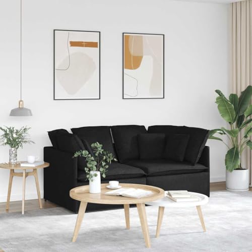 Qnhdfrt Modular Sofa Schwarz Stoff Eck Couch mit Kissen für Wohnzimmer Balkon Sitzecke Qnhdfrt Modular Sofa Schwarz Stoff Eck Couch mit Kissen für Wohnzimmer Balkon Sitzecke von Qnhdfrt