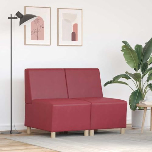 Qnhdfrt Modulares Armfreies Sofa 2er Set Weinrot 55x55x45 cm Kunstleder Kratzfest & Fleckenabweisend Modernes Design für Wohnzimmer Jugendzimmer Balkon Küche Qnhdfrt Modulares Armfreies Sofa 2er Set Weinrot 55x55x45 cm Kunstleder Kratzfest & Fleckenabweisend Modernes Design für Wohnzimmer Jugendzimmer Balkon Küche von Qnhdfrt