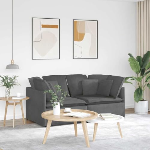 Qnhdfrt Modulares Ecksofa mit Kissen Dunkelgrau Cordstoff Bezug 200x100 cm Robustes Metallgestell Bequeme Sitzgruppe für Wohnzimmer Balkon und Jugendzimmer Qnhdfrt Modulares Ecksofa mit Kissen Dunkelgrau Cordstoff Bezug 200x100 cm Robustes Metallgestell Bequeme Sitzgruppe für Wohnzimmer Balkon und Jugendzimmer von Qnhdfrt