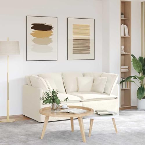 Qnhdfrt Modulares Ecksofa mit Kissen Stoff in Lammwolloptik Creme 200x100cm Bequeme Wohnlandschaft Schlafsofa für Wohnzimmer oder Balkon Qnhdfrt Modulares Ecksofa mit Kissen Stoff in Lammwolloptik Creme 200x100cm Bequeme Wohnlandschaft Schlafsofa für Wohnzimmer oder Balkon von Qnhdfrt