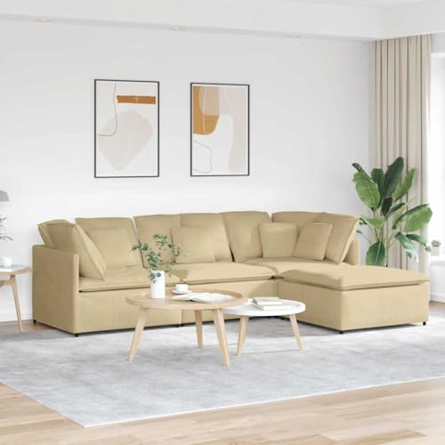 Qnhdfrt Modulares Sofa Set Graugrün Cordstoff mit Eckelement Fußhocker und Kissen Flexible Sitzgruppe für Wohnzimmer Qnhdfrt Modulares Sofa Set Graugrün Cordstoff mit Eckelement Fußhocker und Kissen Flexible Sitzgruppe für Wohnzimmer von Qnhdfrt