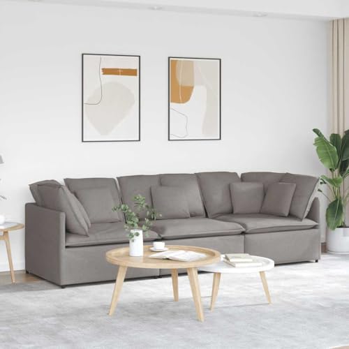 Qnhdfrt Modulares Sofa mit Kissen Stoff Taupe Ecksofa Wohnlandschaft 300x100x64 cm für Wohnzimmer Modernes Design Robust und Bequem Großzügige Sitzfläche Qnhdfrt Modulares Sofa mit Kissen Stoff Taupe Ecksofa Wohnlandschaft 300x100x64 cm für Wohnzimmer Modernes Design Robust und Bequem Großzügige Sitzfläche von Qnhdfrt