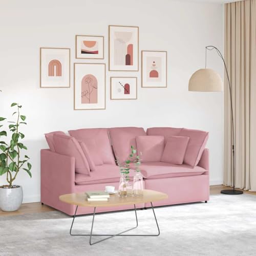 Qnhdfrt Modulares Sofa mit Samt Kissen Rosa Ecksofa 200x100x64 cm für Wohnzimmer Lounge mit Weicher Polsterung und Flexibler Konfiguration Qnhdfrt Modulares Sofa mit Samt Kissen Rosa Ecksofa 200x100x64 cm für Wohnzimmer Lounge mit Weicher Polsterung und Flexibler Konfiguration von Qnhdfrt