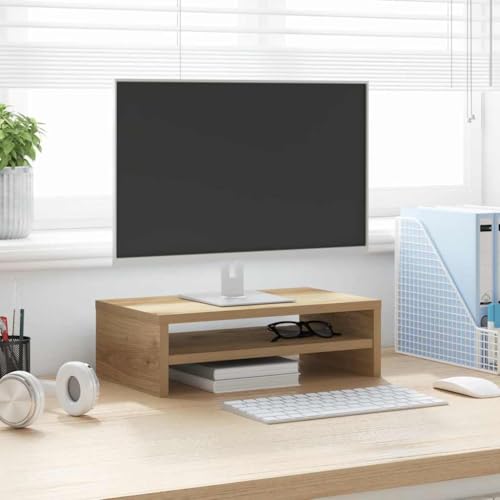 Qnhdfrt Monitorständer Artisan-Eiche Holzwerkstoff 42x24x13 cm mit Ablagefach, Universal TV und Bildschirm Ständer für ergonomische Höhe, minimalistisches Design für Wohnzimmer Qnhdfrt Monitorständer Artisan-Eiche Holzwerkstoff 42x24x13 cm mit Ablagefach, Universal TV und Bildschirm Ständer für ergonomische Höhe, minimalistisches Design für Wohnzimmer von Qnhdfrt