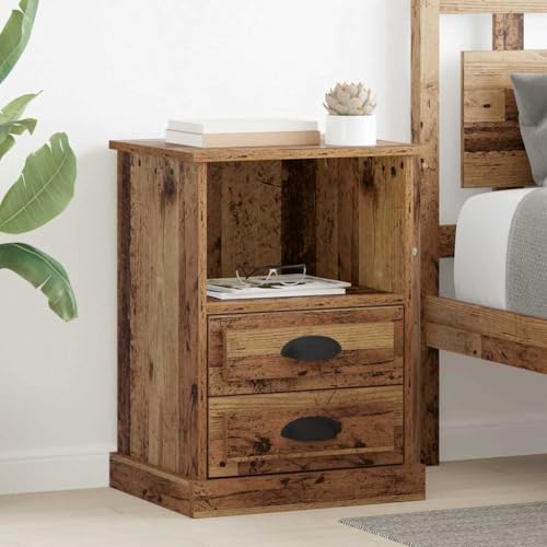 Qnhdfrt Nachttisch 2er Set Modern mit 4 Schubladen und 2 Regalen Altholz 43x36x60 cm Massiver Holzwerkstoff für Schlafzimmer Wohnzimmer Flur Qnhdfrt Nachttisch 2er Set Modern mit 4 Schubladen und 2 Regalen Altholz 43x36x60 cm Massiver Holzwerkstoff für Schlafzimmer Wohnzimmer Flur von Qnhdfrt