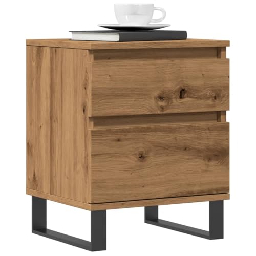 Qnhdfrt Nachttisch Artisan Eiche 40x35x50 cm aus Holzwerkstoff und Metallbeinen mit Schublade und Tür Modernes Design Robuste Nachtkommode für Schlafzimmer und Wohnbereich Qnhdfrt Nachttisch Artisan Eiche 40x35x50 cm aus Holzwerkstoff und Metallbeinen mit Schublade und Tür Modernes Design Robuste Nachtkommode für Schlafzimmer und Wohnbereich von Qnhdfrt