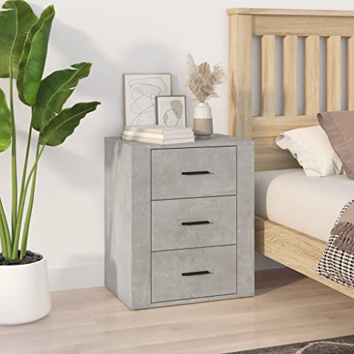 Qnhdfrt Nachttisch Betongrau 50x36x60 cm Holzwerkstoff mit 3 geräumigen Schubladen Moderner Beistelltisch mit robuster Oberplatte für Schlafzimmer Wohnzimmer und Flur Qnhdfrt Nachttisch Betongrau 50x36x60 cm Holzwerkstoff mit 3 geräumigen Schubladen Moderner Beistelltisch mit robuster Oberplatte für Schlafzimmer Wohnzimmer und Flur von Qnhdfrt