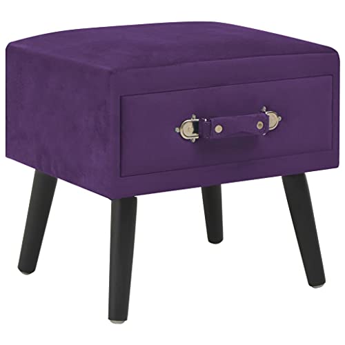 Qnhdfrt Nachttisch Dunkellila 40x35x40 cm mit Schublade Samt und Kiefernholz Elegantes Design Kompakt als Beistelltisch oder Kommode für Schlafzimmer Qnhdfrt Nachttisch Dunkellila 40x35x40 cm mit Schublade Samt und Kiefernholz Elegantes Design Kompakt als Beistelltisch oder Kommode für Schlafzimmer von Qnhdfrt