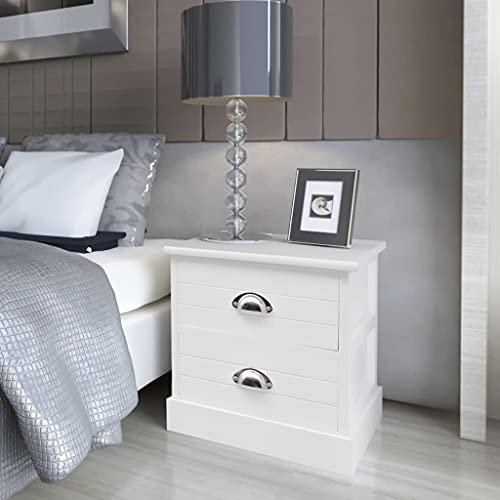 Qnhdfrt Nachttisch Französischer Stil Weiß 38x28x38 cm mit 2 Schubladen aus Paulowniaholz - Kompakter Beistelltisch für Schlafzimmer und Wohnzimmer Qnhdfrt Nachttisch Französischer Stil Weiß 38x28x38 cm mit 2 Schubladen aus Paulowniaholz - Kompakter Beistelltisch für Schlafzimmer und Wohnzimmer von Qnhdfrt